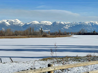 Frozen Flathead River and Swan Range