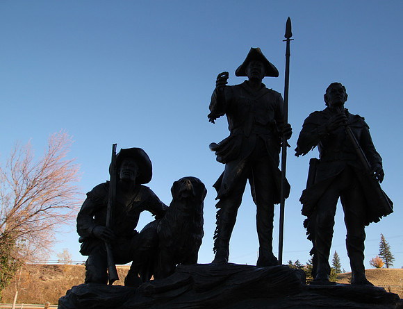 Silhouette of the Lewis and Clark expedition