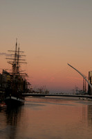 Sunset on the Liffy River in Dublin